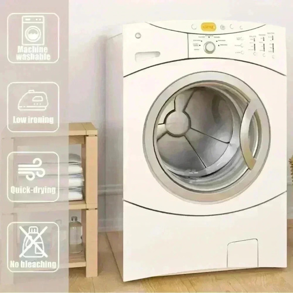 Pillow Covers 18x18” 1 pc I Alphabet Linen White/Gold I Blue Floral Boho Cottage - Picture 7 of 13